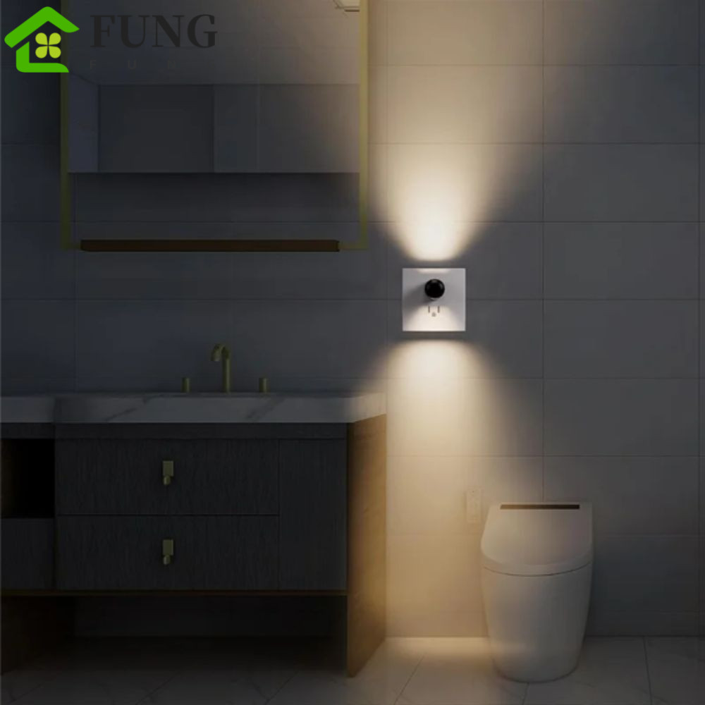Đèn ngủ tường FUNG, Cảm biến tự động During To Dawn LED Light Plug, Đèn ngủ Plug In Design Wall Moun