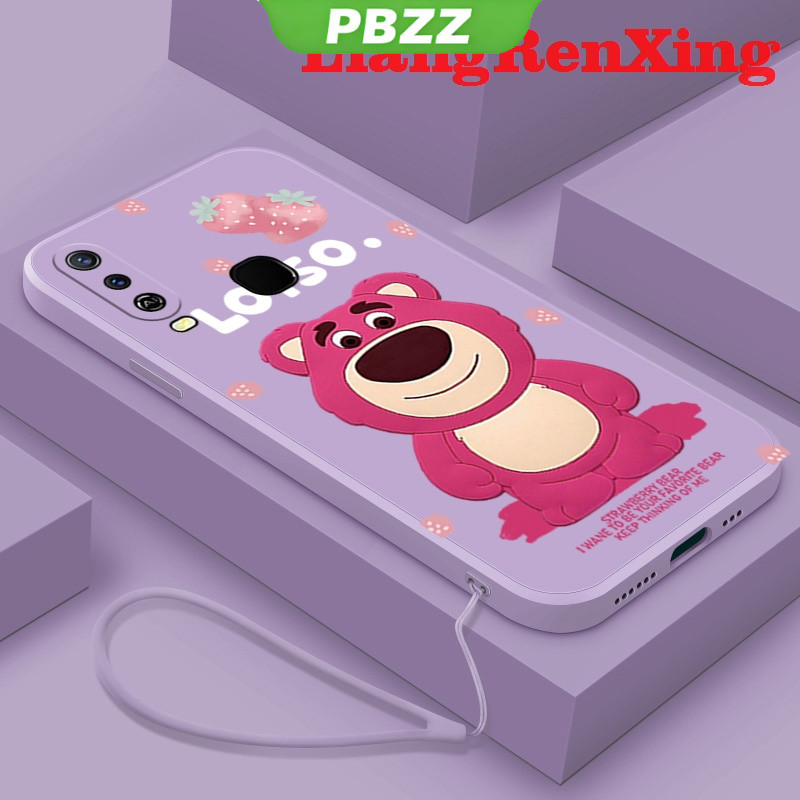 Ôp Điện Thoại Silicon Dẻo Hình Gấu / Dâu Tây Dễ Thương Chống Sốc Cho vivo y12 vivo y15 vivo y17 vivo
