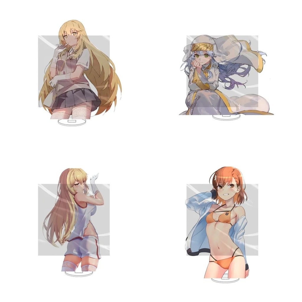 Standee anime Toaru Majutsu no Index mô hình mica Acrylic nhân vật Misaka Mikoto Index Shokuhou Misa