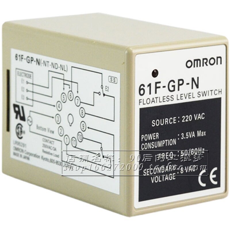 Omron Liquid Level Relay 61F-GP-N Bộ điều khiển mực nước Máy bơm nước Công tắc tự động AC220V
