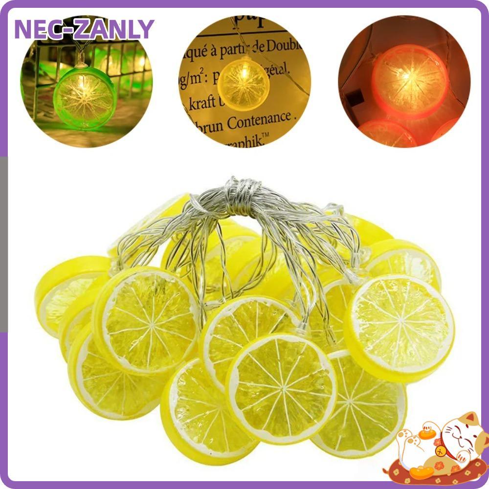 NEC-ZANLY Lemon Orange Light, Orange Slices 2m Fairy Light, Đèn trang trí chạy bằng pin hình quả cha