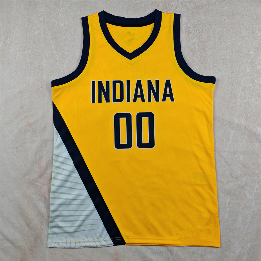 Camiseta de baloncesto termosellada Pacers N.o 00 Jersey Benedict Mathirin