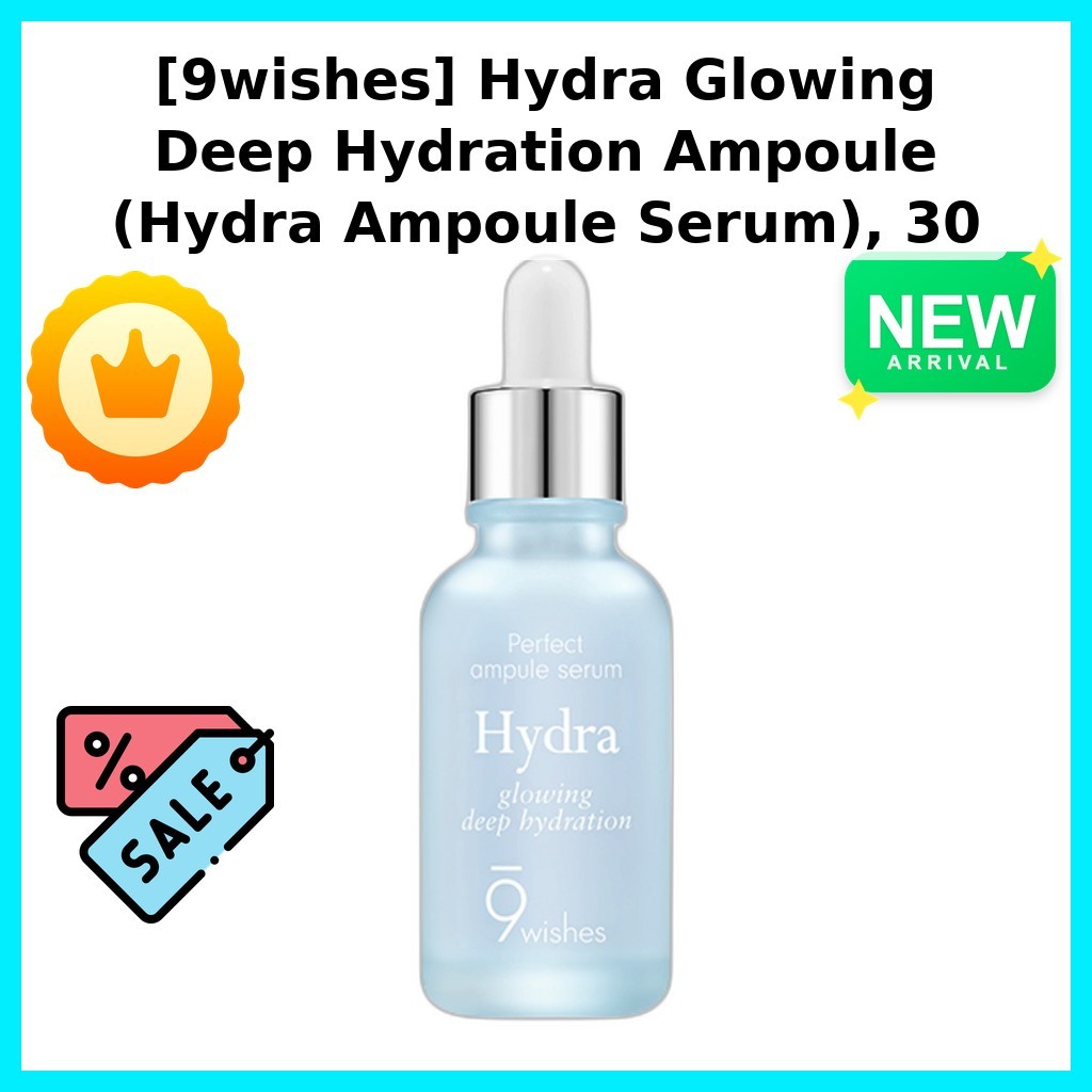 [9wishes] Hydra Glowing Deep Hydrat hóa Ampoule (Hydra Ampoule Serum), 30 mL / Serum Ampoule Hàn Quố