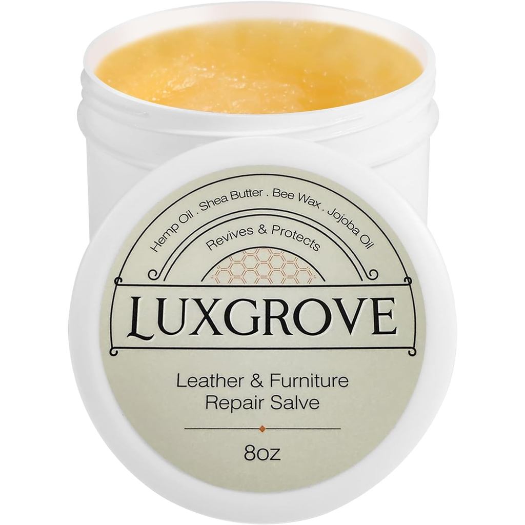 LUXGROVE® Dụng cụ đánh bóng da & đồ nội thất Salve, Chất tẩy rửa và dầu xả bằng da cho đồ nội thất - Chất bảo vệ tia cực tím giúp ngăn ngừa nứt nẻ hoặc phai màu, cho ghế ô tô, ghế sofa, giày, Pur