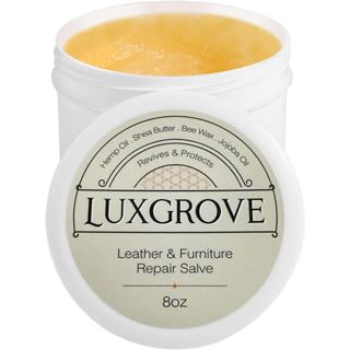 LUXGROVE® Dụng cụ đánh bóng da & đồ nội thất Salve, Chất tẩy rửa và dầu xả bằng da cho đồ nội thất - Chất bảo vệ tia cực tím giúp ngăn ngừa nứt nẻ hoặc phai màu, cho ghế ô tô, ghế sofa, giày, Pur