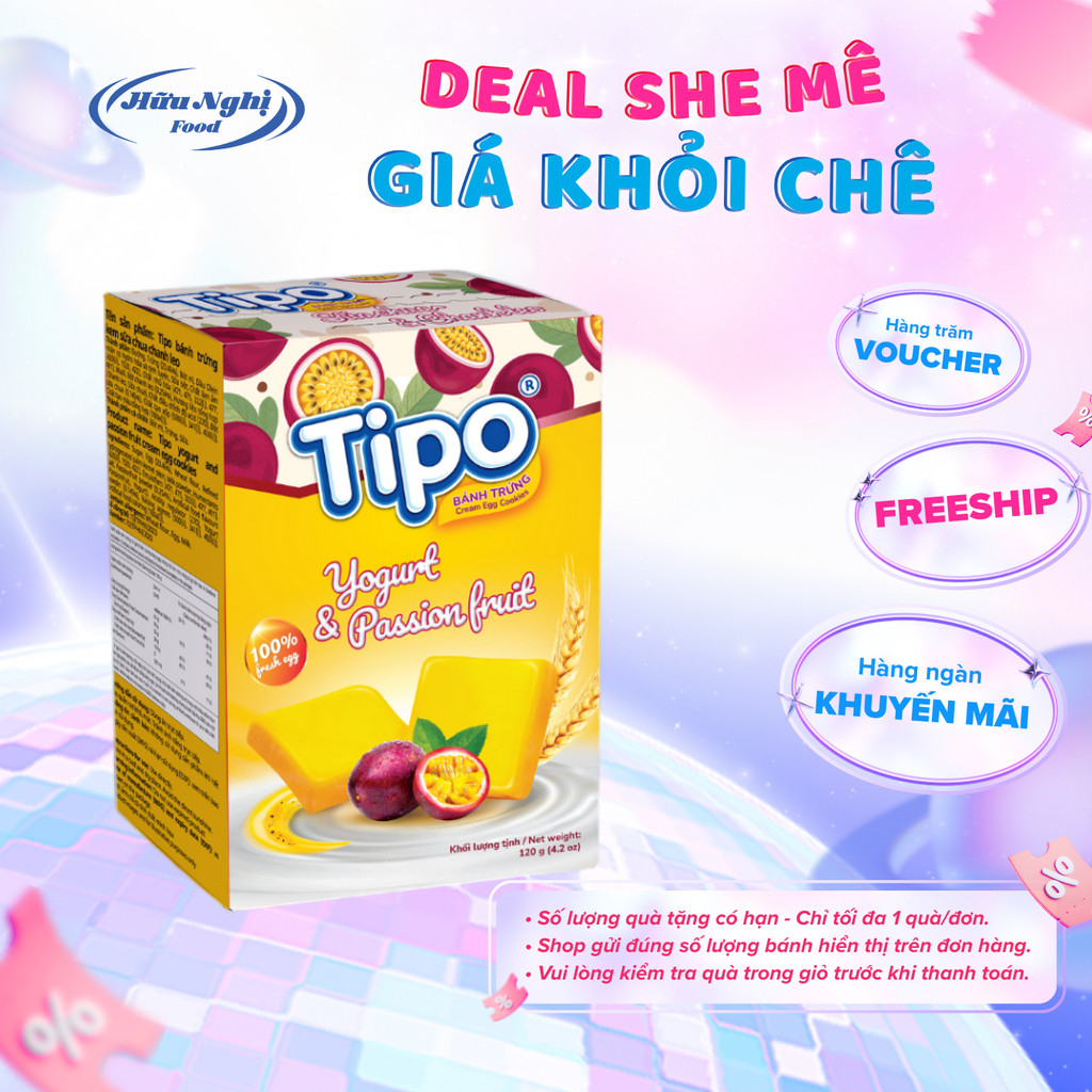 Tipo Bánh Trứng Sữa Chua Chanh Leo 120g