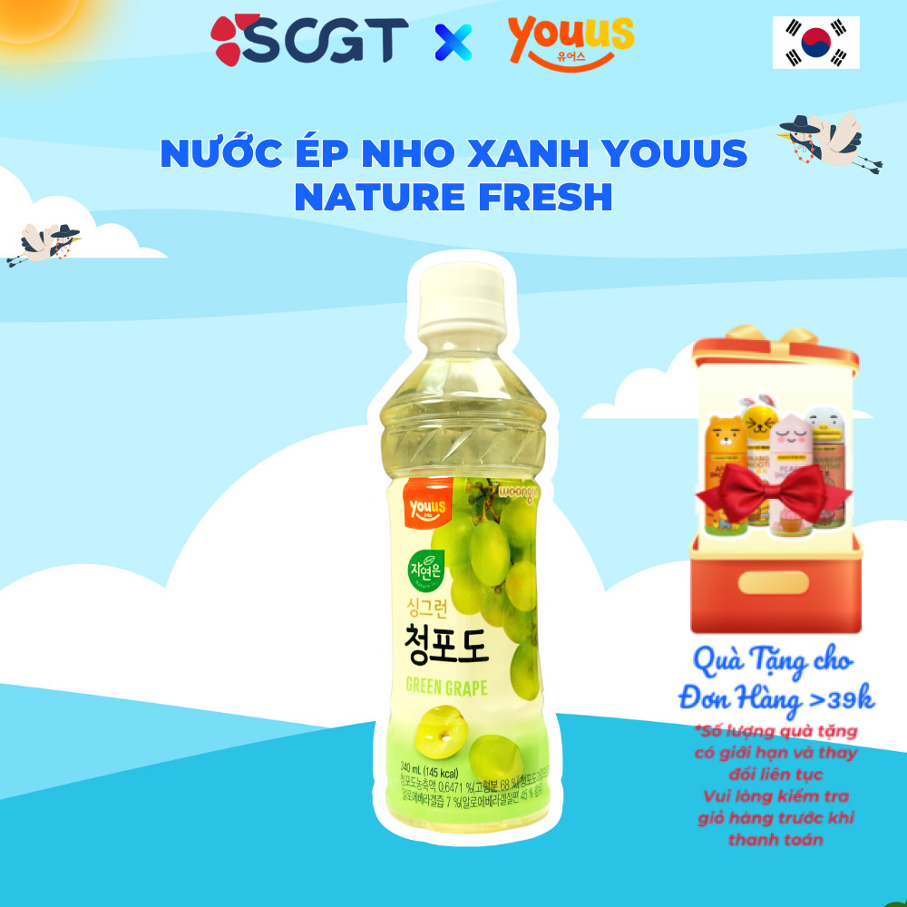 Nước Ép Nho Xanh Youus Nature Fresh - Nature Fresh Green Grape Juice Youus