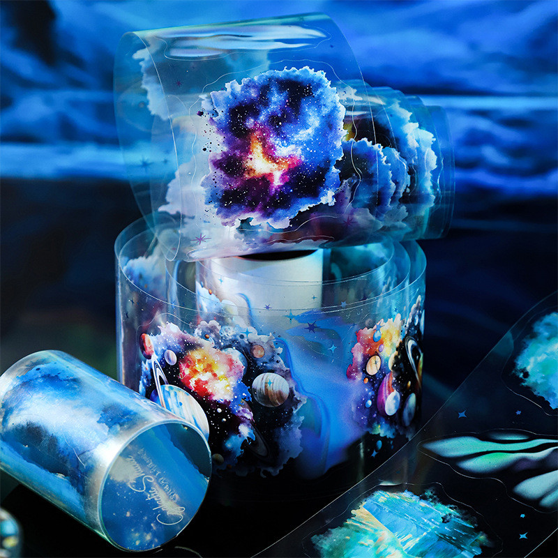 Ketchup Girl Die Cut PET Tape Shuttle Galaxy Series Sổ tay Universe Galaxy Theme Material Tape 2026.