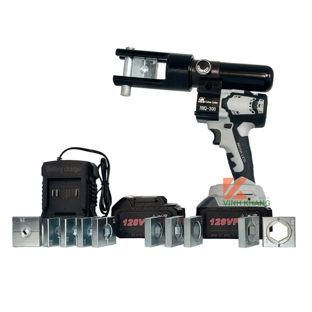 Máy Ép Cos Thủy Lực Dùng Pin   HMQ-300, Phạm Vi Ép 16-300mm2 - Nhanh, Mạnh, Chính Xác