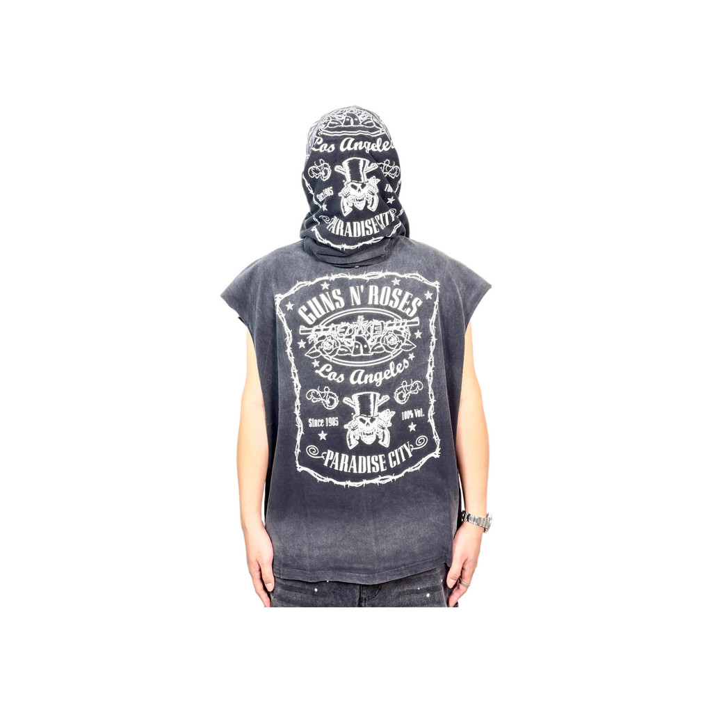 4R2A GUNS N‘ ROSES Guns N' Roses vintage Logo Limited edition American-style unisex loose sleeveless