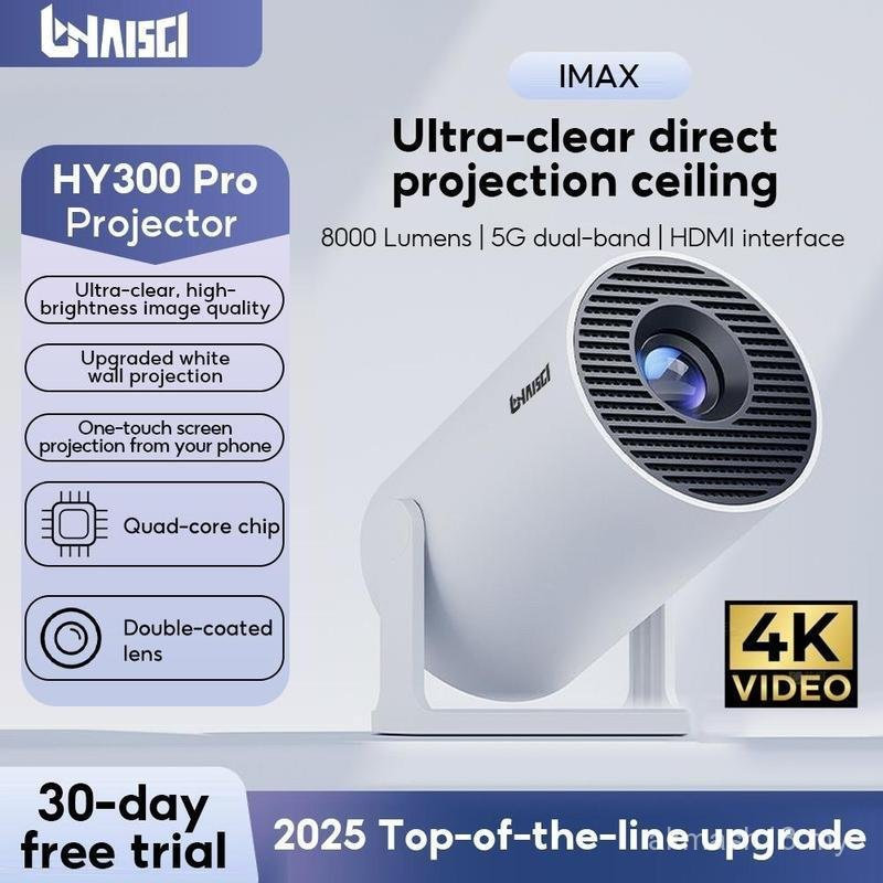 A]] HY300 / HY300PRO HY300 / 4K HD Máy chiếu thông minh Lonaisci Di động Rạp hát tại nhà Máy chiếu L