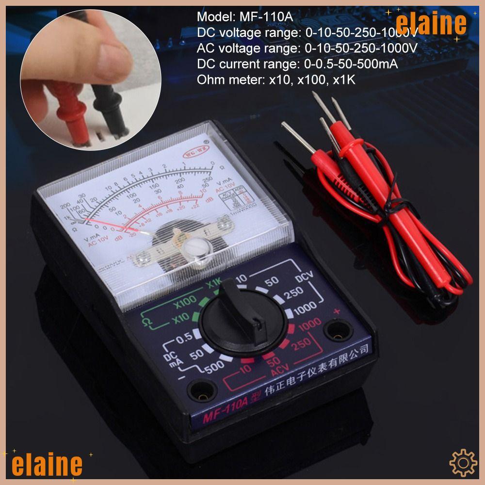 Đồng hồ vạn năng tương tự ELAINE OHM Tester Multitester MF-110A Vôn kế