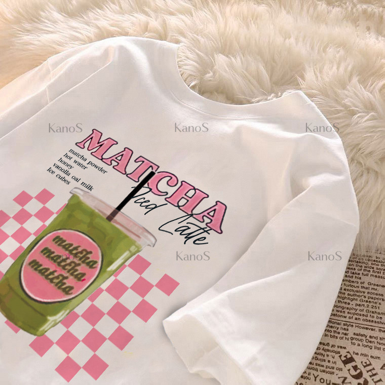 Áo thun Oversize ngắn tay họa tiết Y2K, cổ tròn | Kanos Shop