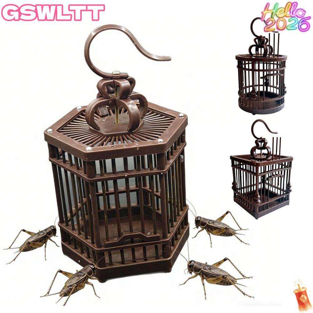 Lồng Châu chấu MKOFONU, Lồng cricket tre dệt thủ công, Giá treo cricket bằng nhựa lớn
