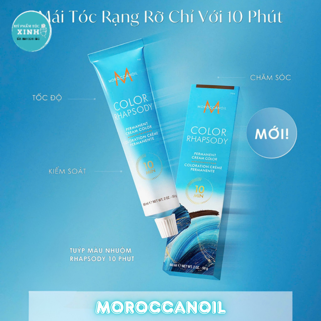 Màu Moroccanoil Rhapsody Cream Hair Colour 10 Min Giúp Nhuộm Màu, Phủ Bạc Nhanh Trong 10 Phút