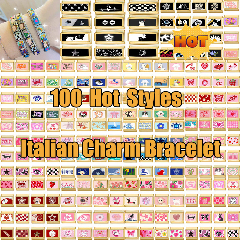 Italian Charm Bracelet Gold Color 2026 Wholesale Cats Rabbit Dogs Charm Bracelet Fit 9mm Bracelet St