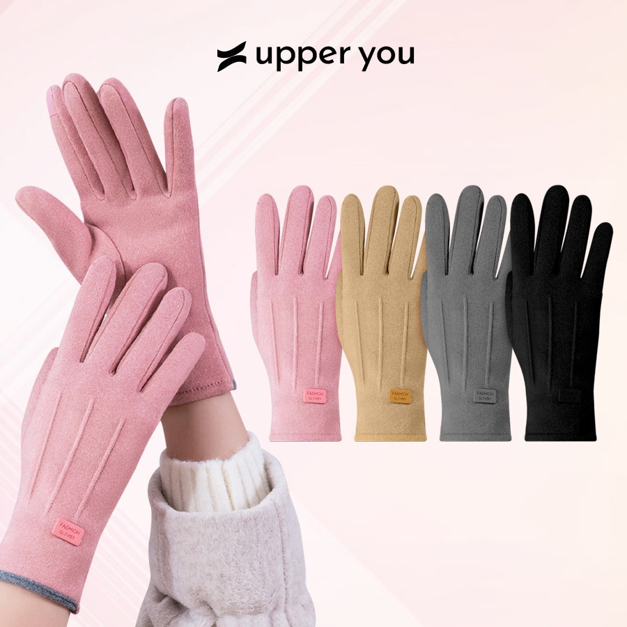 Bao Tay Nữ Cao Cấp Upper You Dày Dặn Chống Nắng UV Ngón Tay Chạm Màn Hình Cảm Ứng - GLF03