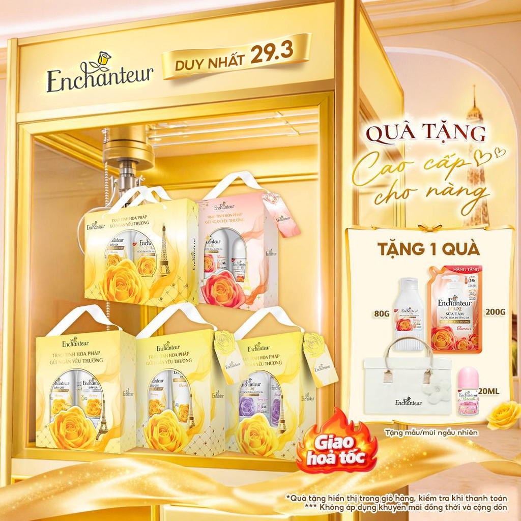 [HỘP QUÀ] Hộp Quà Tặng Cao Cấp Enchanteur Deluxe Hương Nước Hoa Pháp Sang Trọng