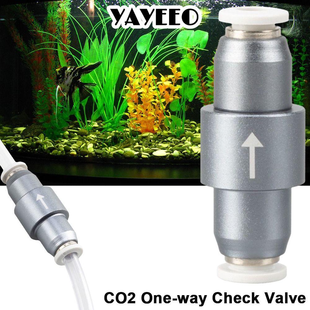 Van CO2 bể cá YAYEEO, Giao diện ống khí 4X6mm Cắm nhanh Van kiểm tra một chiều CO2, Van kiểm tra ống