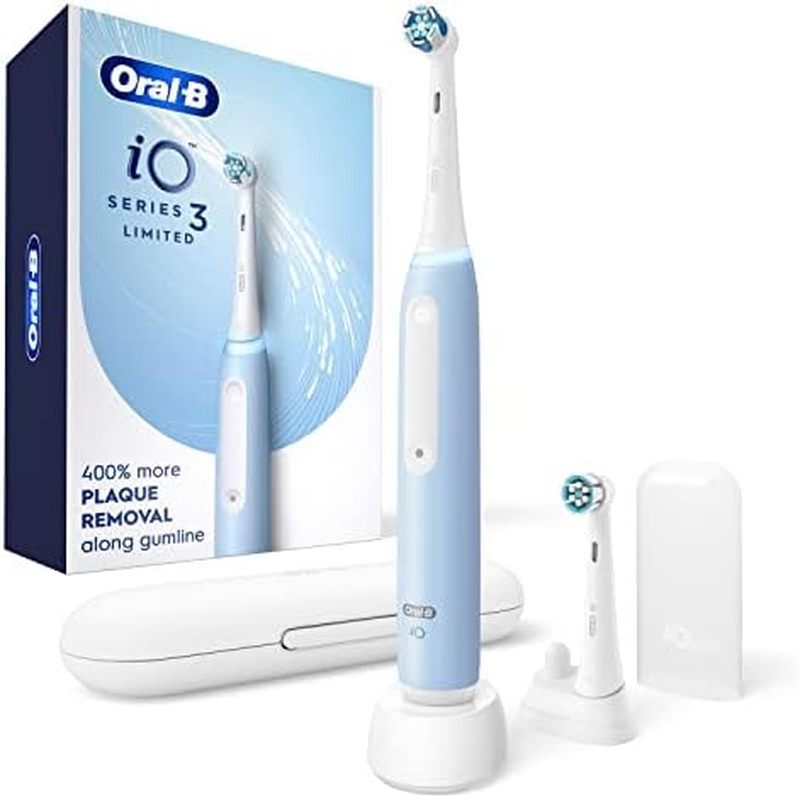 Bàn chải đánh răng điện có thể sạc lại Oral-B iO Deep Clean, Trắng, iO Series 3 Limited, 2 đầu bàn c