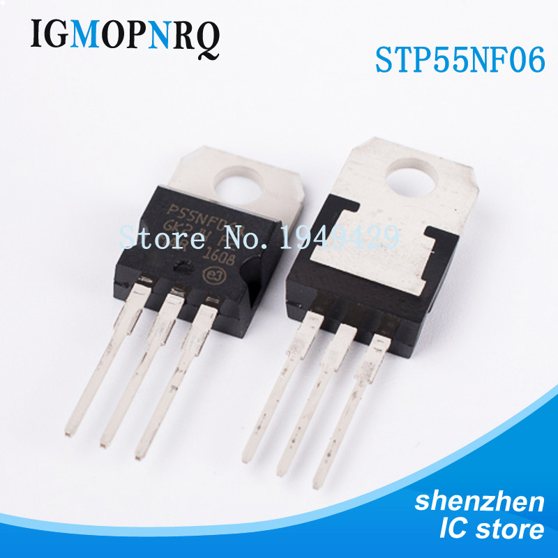 10 CHIẾC STP55NF06 TO-220 P55NF06 MOSFET N-Ch 60 Volt 55 Amp Giao hàng nhanh mới
