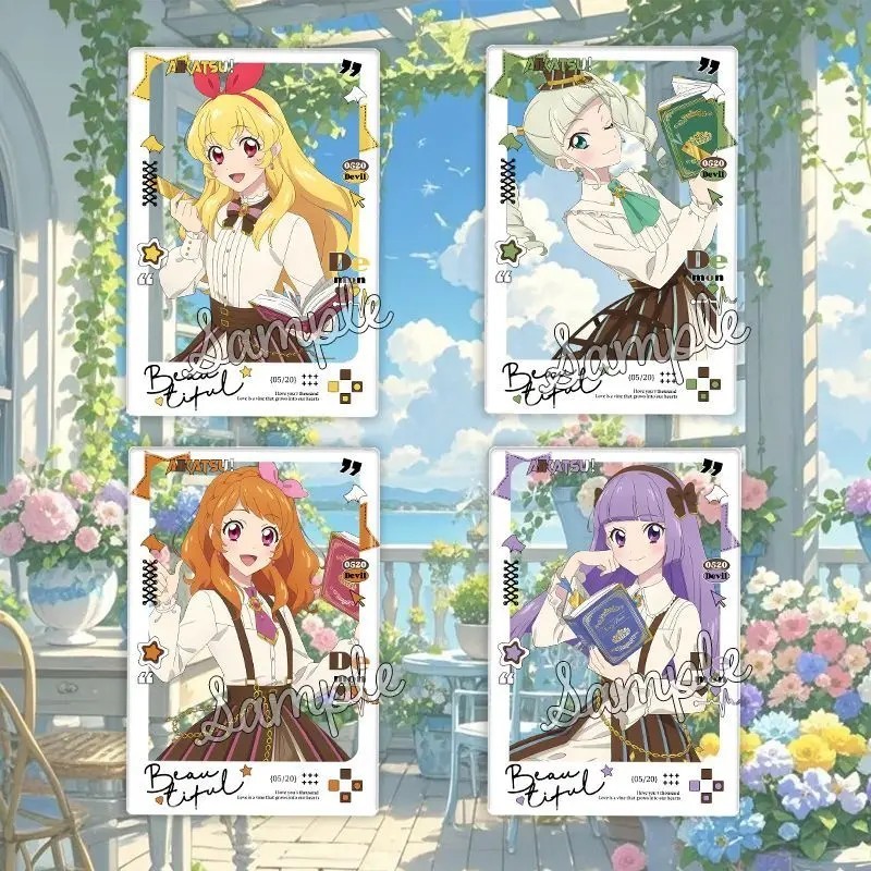 Móc khóa Anime Aikatsu STARS mẫu thẻ bài Acrylic trong suốt Hoshimiya Ichigo Todo Yurika trang trí c