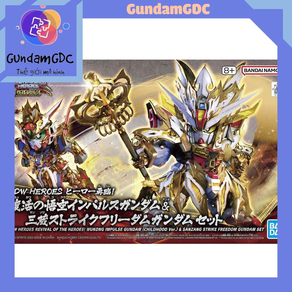 Mô Hình Lắp Ráp SD WUKONG IMPULSE Childhood GUNDAM & SANZANG STRIKE FREEDOM SET SDW 4573102656988 Pr
