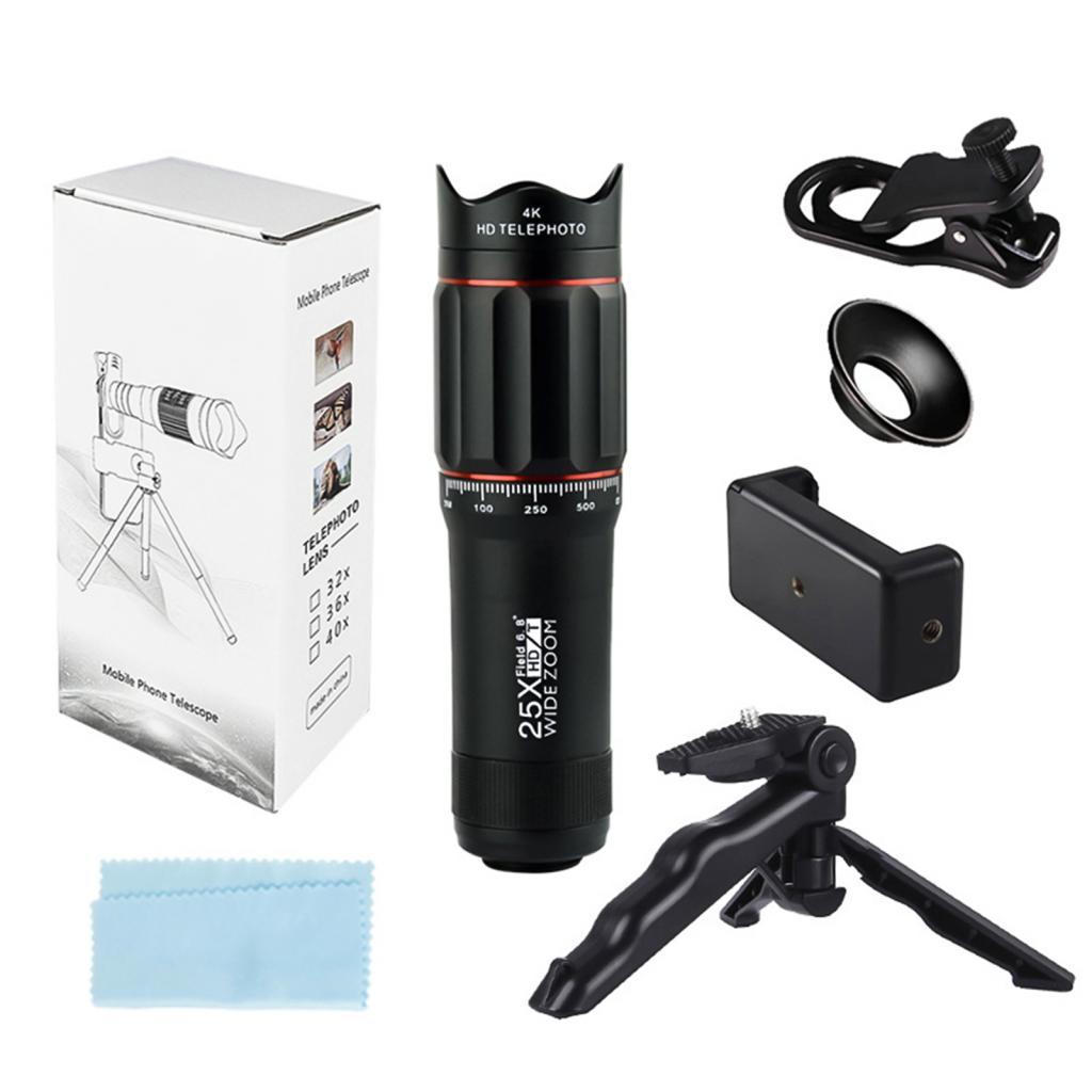 Supose Điện thoại di động Ống kính Zoom 25X Độ phóng đại 18mm Thị kính 25mm Mục tiêu Len Telephoto C