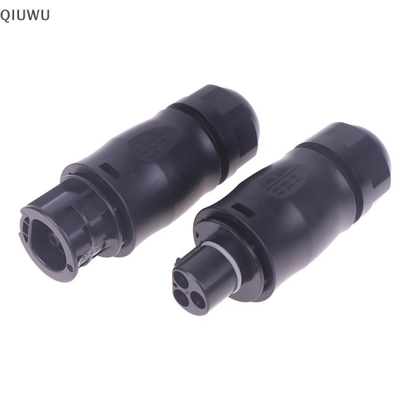 QIUWU BC01 Đầu nối 3 chân AC Nam Nữ IP68 cho lưới năng lượng mặt trời Dây buộc Micro Biến tần Hoymil