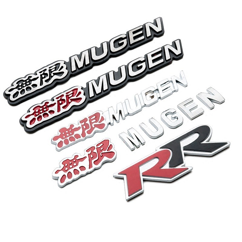 Nhãn dán Logo nhôm 3D để trang trí ô tô Honda Mugen Fd Mugen RR TypeR 1 miếng