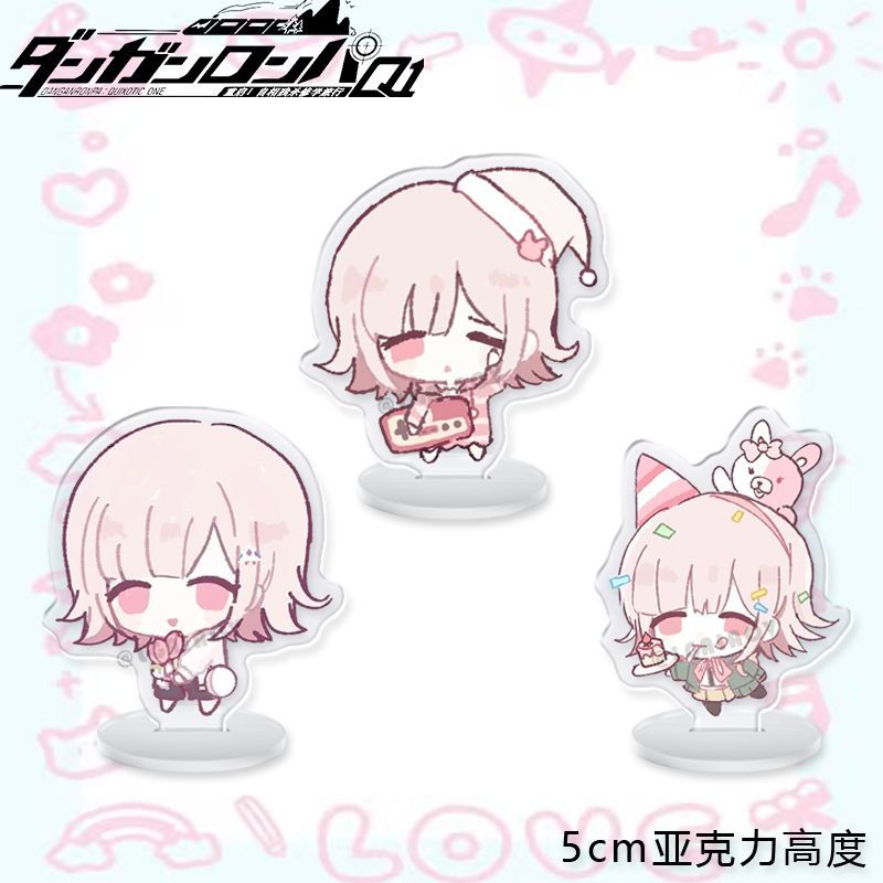 Danganronpa Cartoon Anime Figures Stand Model Plate Nanami ChiaKi Plate Desk Decor Standing Kids Fri