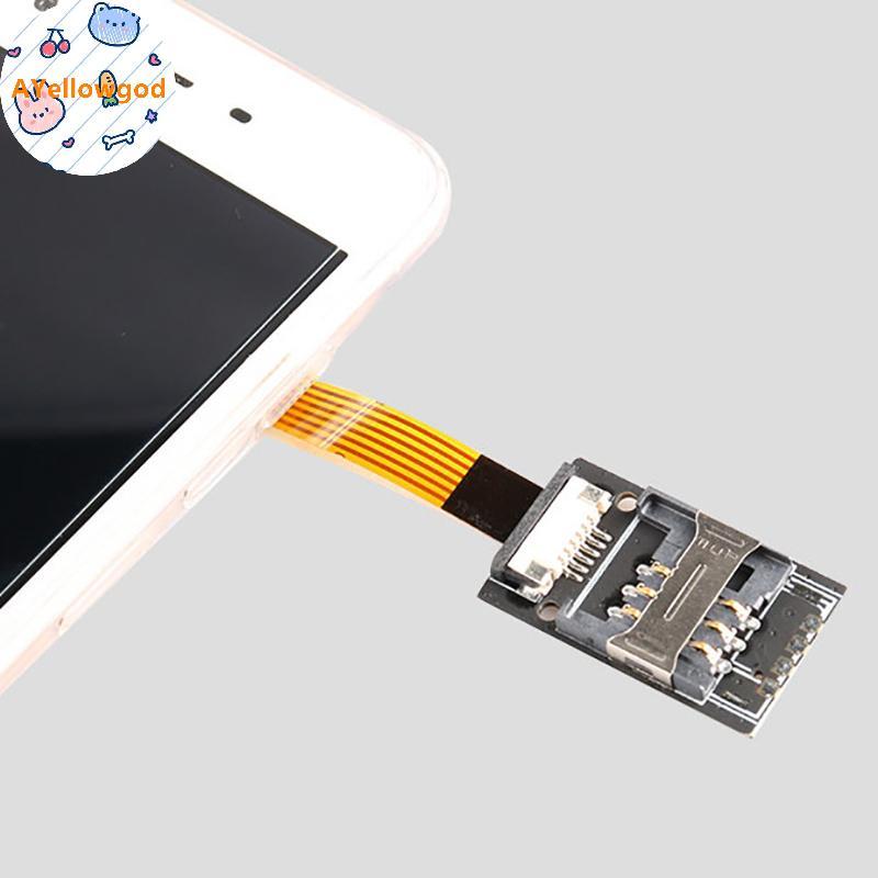 AYellowgod Nano 4FF Bộ chuyển đổi thẻ Sim Cáp nối dài FPC sang Nano 4FF Micro 3FF Tiêu chuẩn 2FF Sim