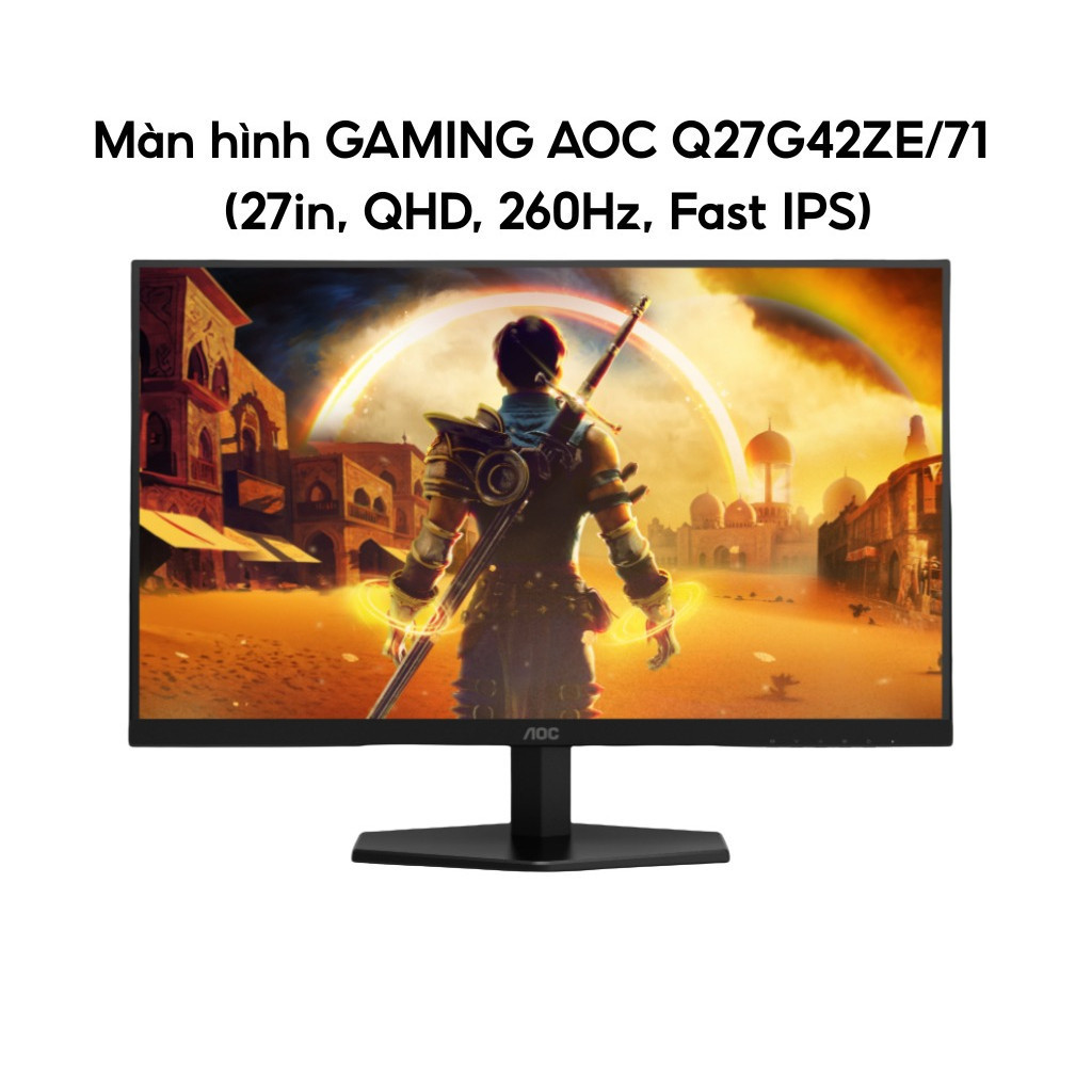 Màn hình GAMING AOC Q27G42ZE/71 (27in, QHD, 260Hz, Fast IPS) - Hàng chính hãng