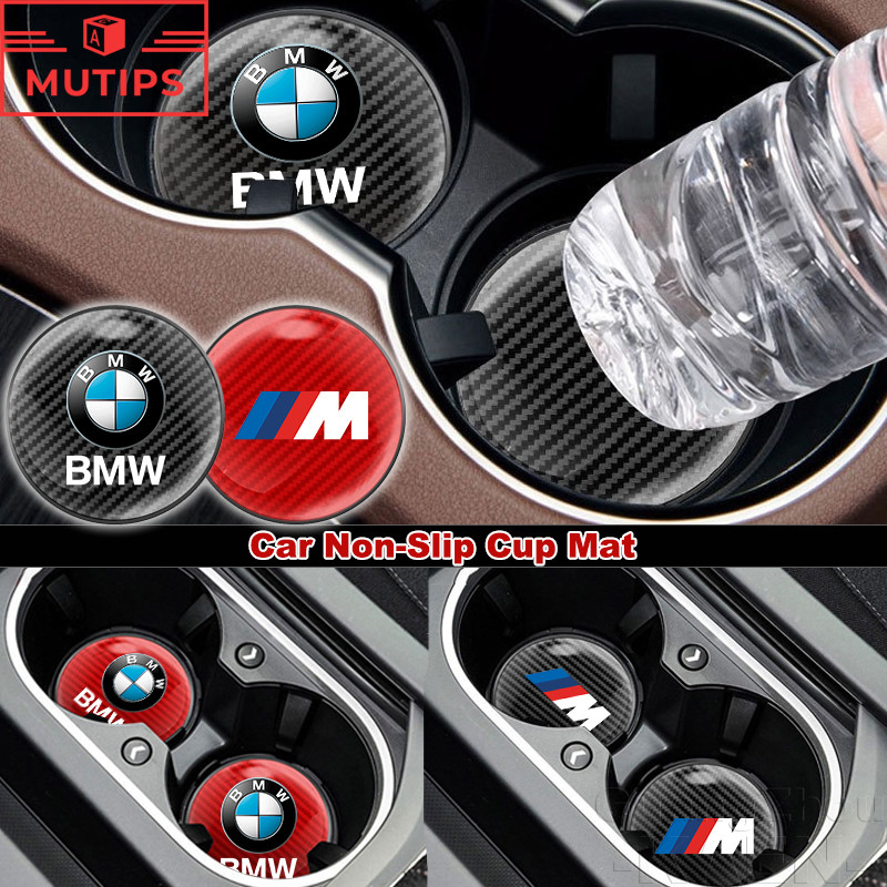 BMW Car Coaster Cup Holder Cao Su Cup Pad Chống Trơn Trượt PVC Chai Thảm Cho M Power X5 G05 F15 E53 