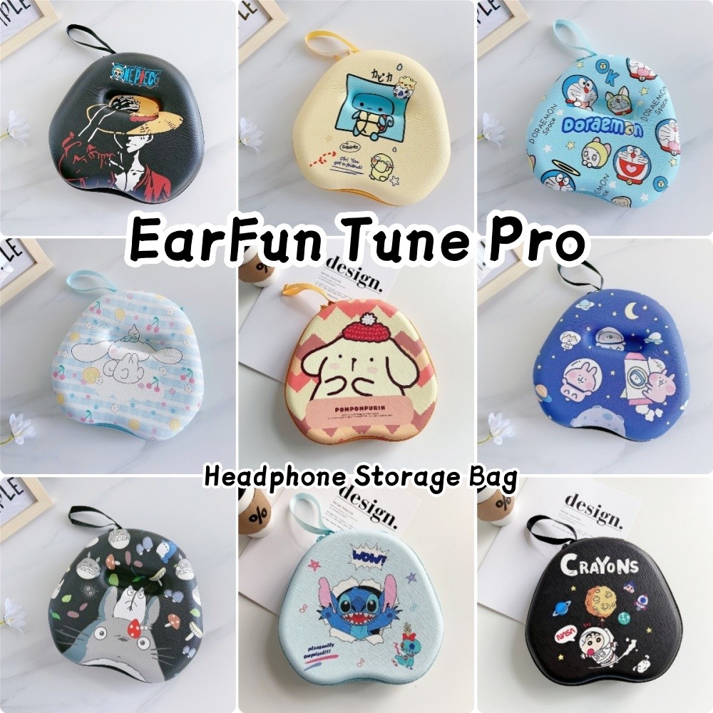 [imamura] Dành cho hộp đựng tai nghe EarFun Tune Pro Phim hoạt hình thú vị Vỏ bọc tai nghe EVA Hộp đ