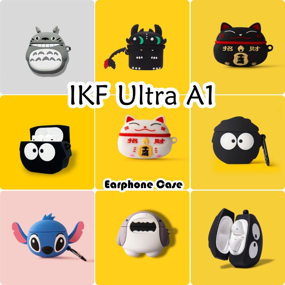 [Còn hàng] Dành cho vỏ IKF Ultra A1 Vỏ silicon mềm Vỏ tai nghe Niche Cartoon Series NO.1