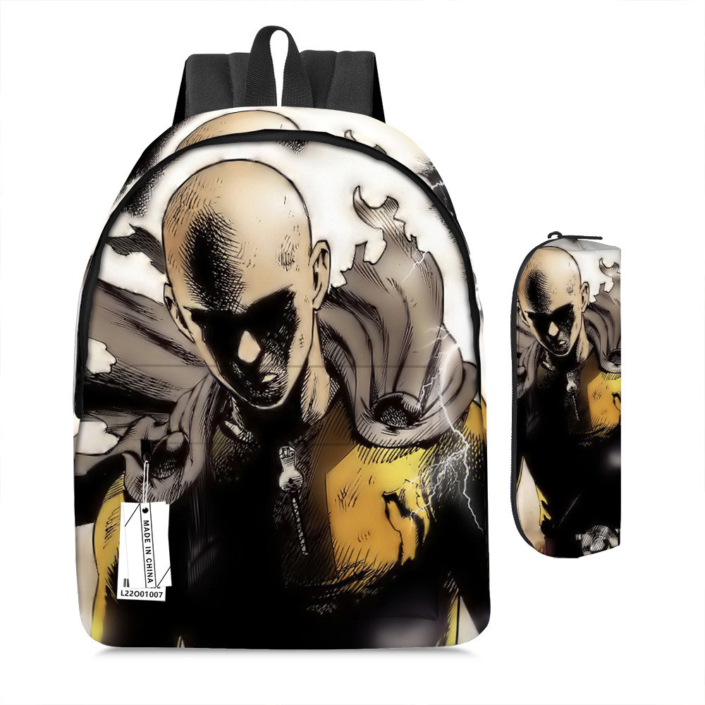 Xuyên Biên Giới One Punch Man One Punch Man In Full Casual Dung Tích Lớn Túi Đi Học Hộp Đựng Bút Chì