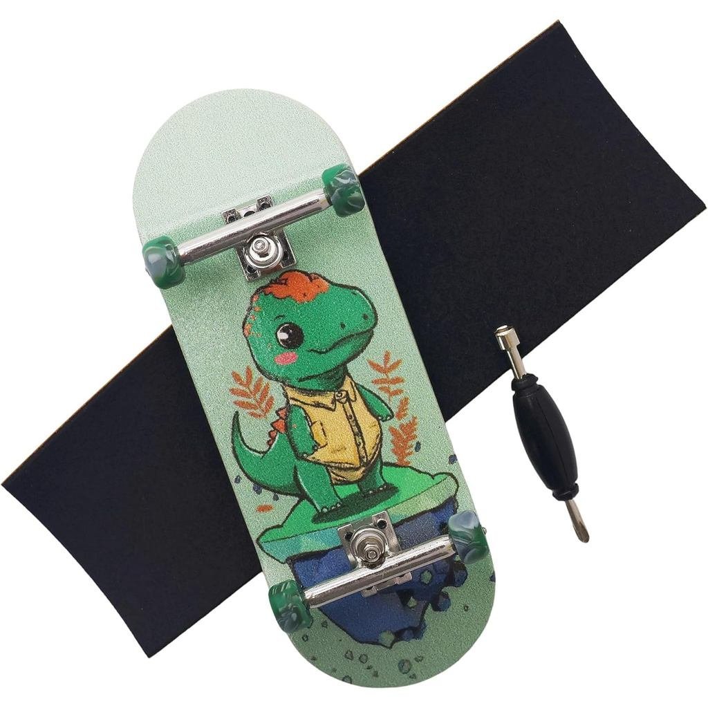 Pro Fingerboard 34mm Bảng Gỗ Chuyên Nghiệp Ngón Tay Ván Trượt Xe Tải Bánh Xe Xoay CNC (Khủng Long)