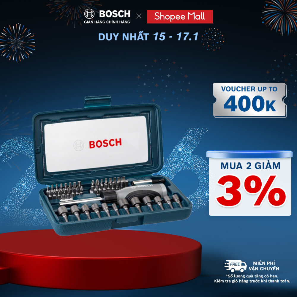 Bộ tua vít đa năng Bosch 46 món