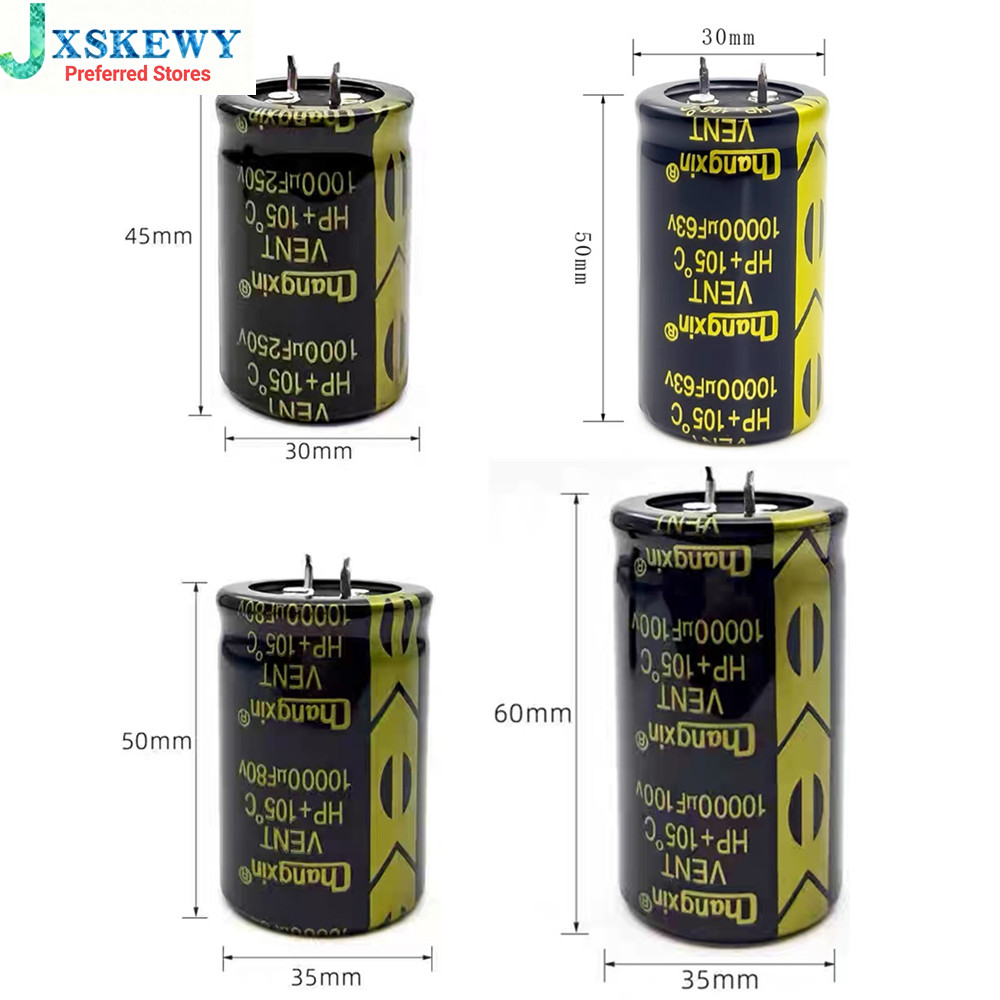 Mới 50V 63V 80V 100V tụ 10000UF 50V Bộ khuếch đại công suất âm thanh Bộ lọc sốt tụ điện phân 100V 10