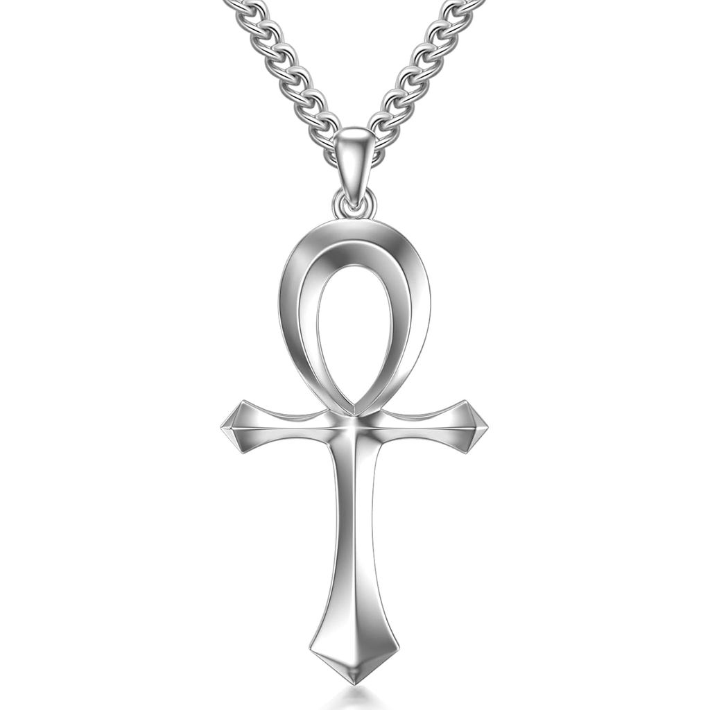 Vòng cổ chữ thập Ankh Bạc 925 Trang sức Ai Cập dành cho nam nữ