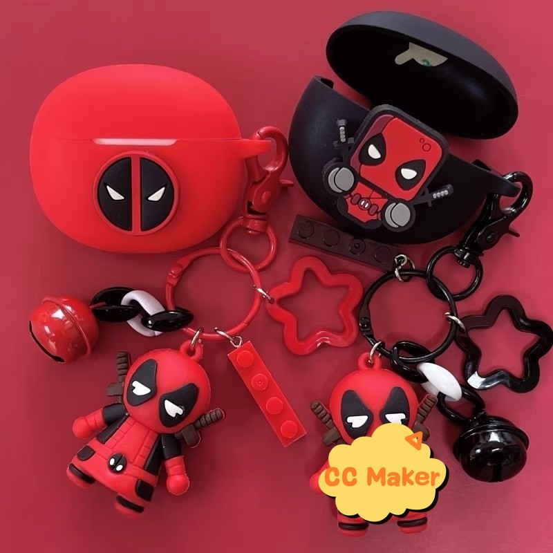 for VIVO TWS A4 Case Cartoon Silicone Finger Ring Pendant VIVO IQOO TWS Air3 Silicone Soft Case Suit