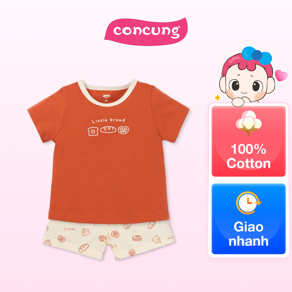 Bộ bé gái ngắn Animo Easy LU0825065 (3Y,Đỏ,TT01)