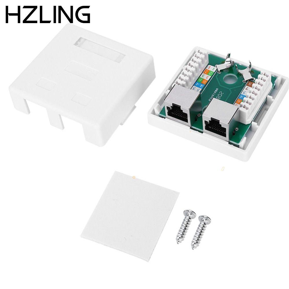 Hộp gắn bề mặt HZLING, Hộp gắn RJ45-8P8C Cat 5e Shield RJ45-8P8C, ABS dễ dàng gắn với ốc vít và băng