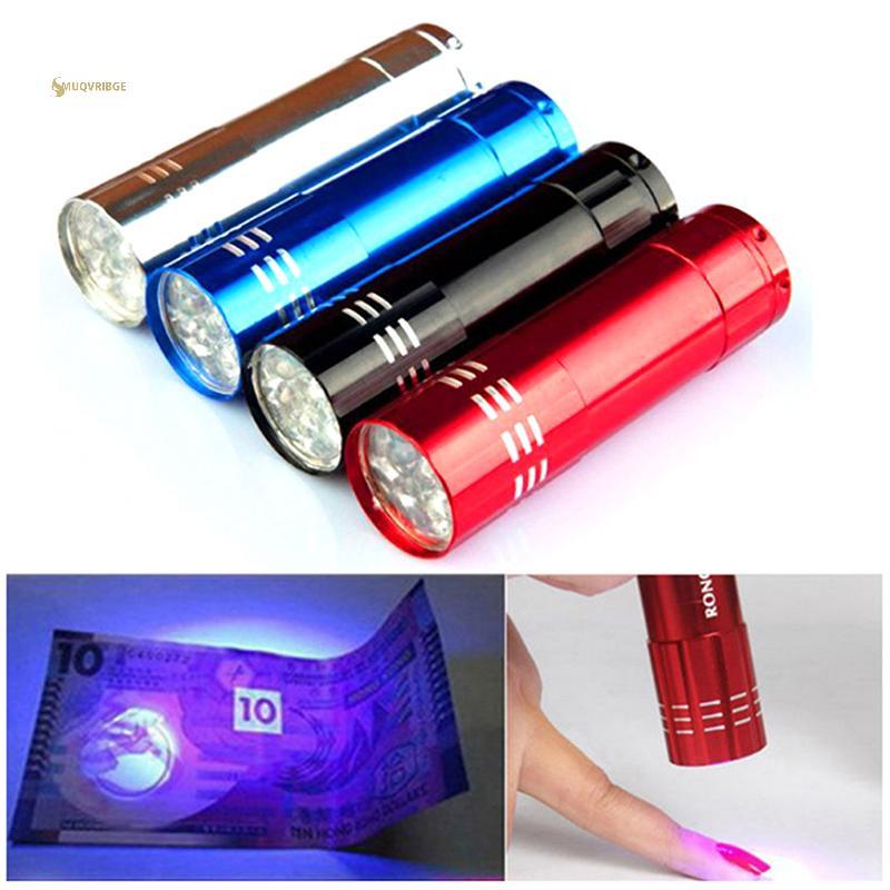 MUQV Nail Droger 9 Led Verlichting Zaklamp Uv Lamp Draagbare Nail Gel Lamp n
