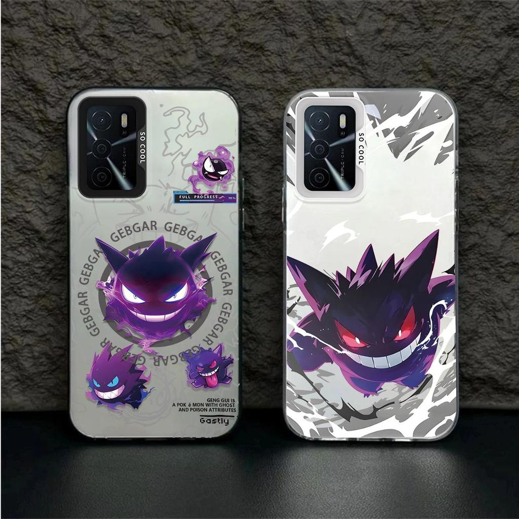 Ốp Điện Thoại Màu IMD Màu Trắng Mờ Cho OPPO A15 A15S A16 A16S Gengar Ốp Lưng Silicon Ốp Lưng