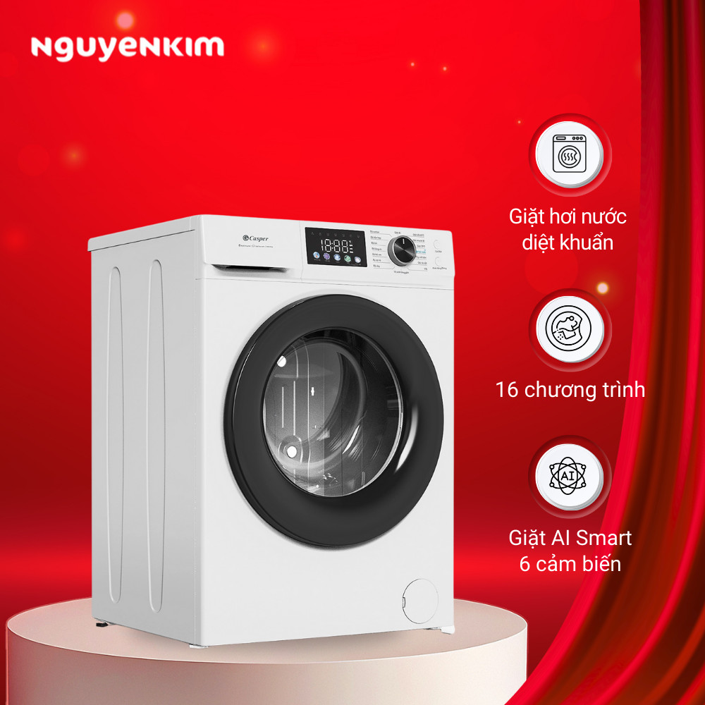 Máy giặt cửa trước Casper ProWash Inverter 8 kg WF-D8VWR1