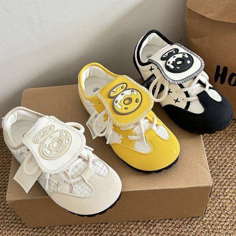 Ugly and Cute Ballet Board Shoes German Training Shoes Sports Bread Shoes Student Puff White Shoes 3