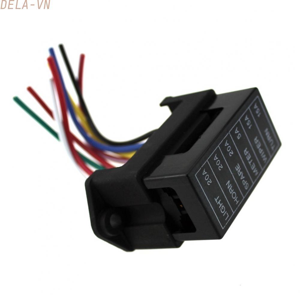 6 Way Blade Fuse Holder for DC 32V Cars For Buses and Boats with 8 Wire Setup#DELA