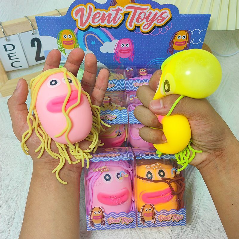 Hot Sale#[1746People Collection]New Style Noodle Head Squeeze Toy Stress Relief Toy Hair Pulling Sty